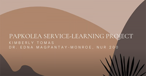 Service Learning - Introduction to Nursing