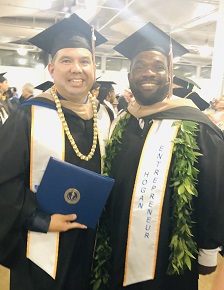 Anthony Shipp, MBA 19 at his Chaminade University graduation