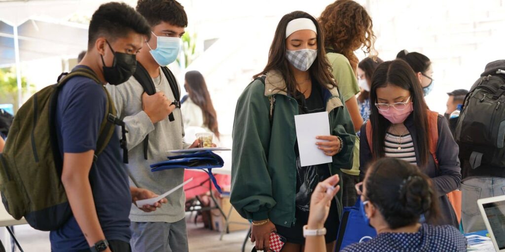 students kicking off the fall term at the opportunities fair