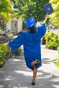 Chaminade student celebrates her receiving of her diploma