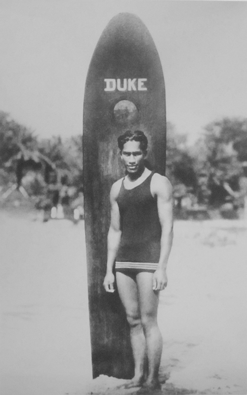 Duke Paoa Kahinu Mokoe Hulikohola Kahanamoku (August 24, 1890 – January 22, 1968) was a Hawaiian competition swimmer who popularized the sport of surfing. 