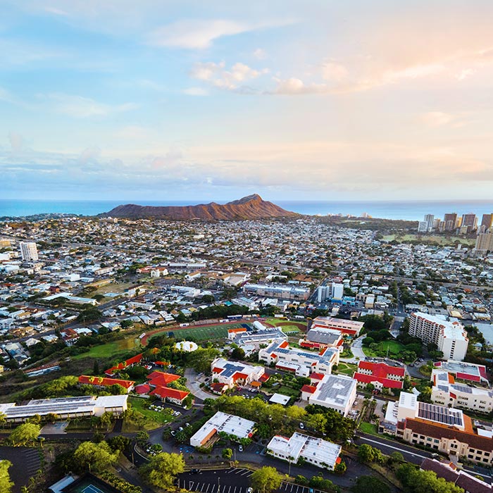 aerial photo of Chaminade University