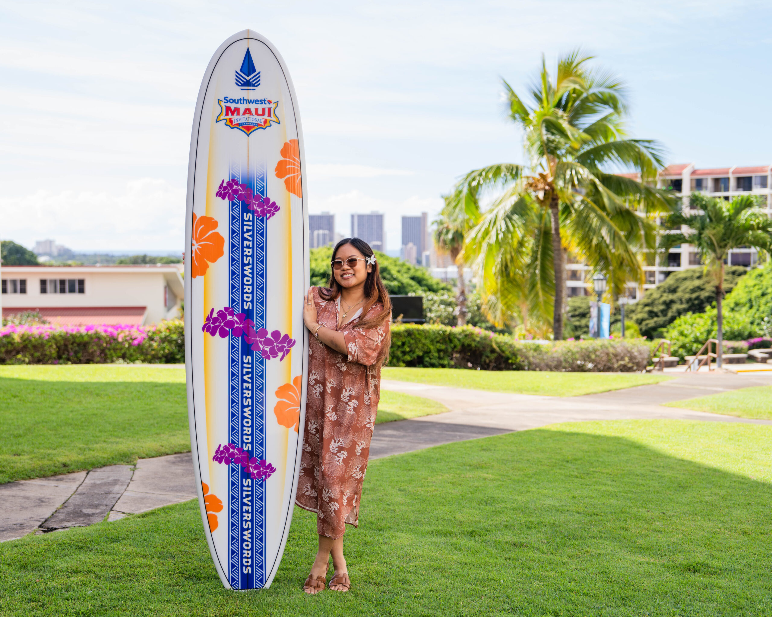 Student design surfboard as part of her interior and environmental